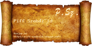 Piff Szebáld névjegykártya